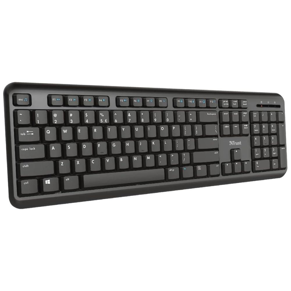 Trust TK-350 Quiet Wireless Full-Size Keyboard (UK Layout)