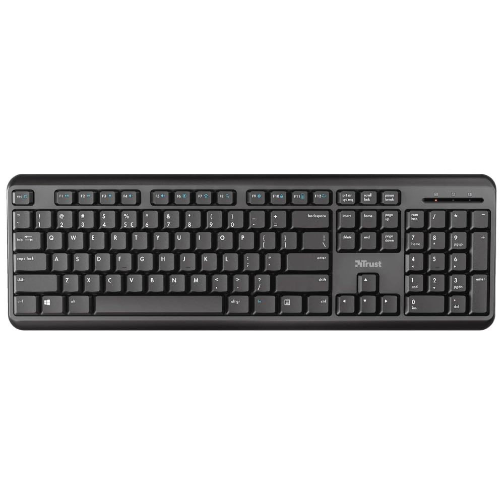 Trust TK-350 Quiet Wireless Full-Size Keyboard (UK Layout)