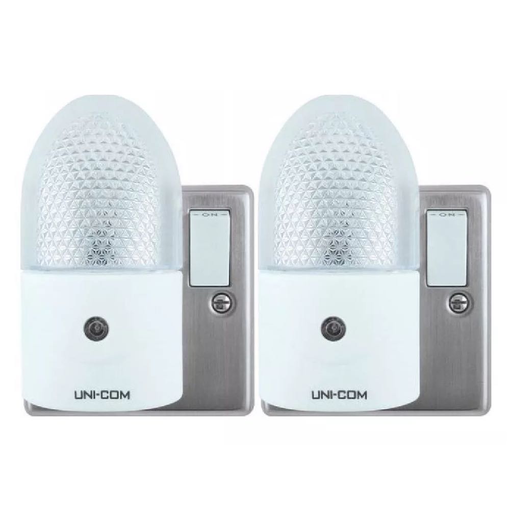 Twin Pack Plug-In LED Night Lights – Soft White Dusk to Dawn Sensor – Energy Efficient