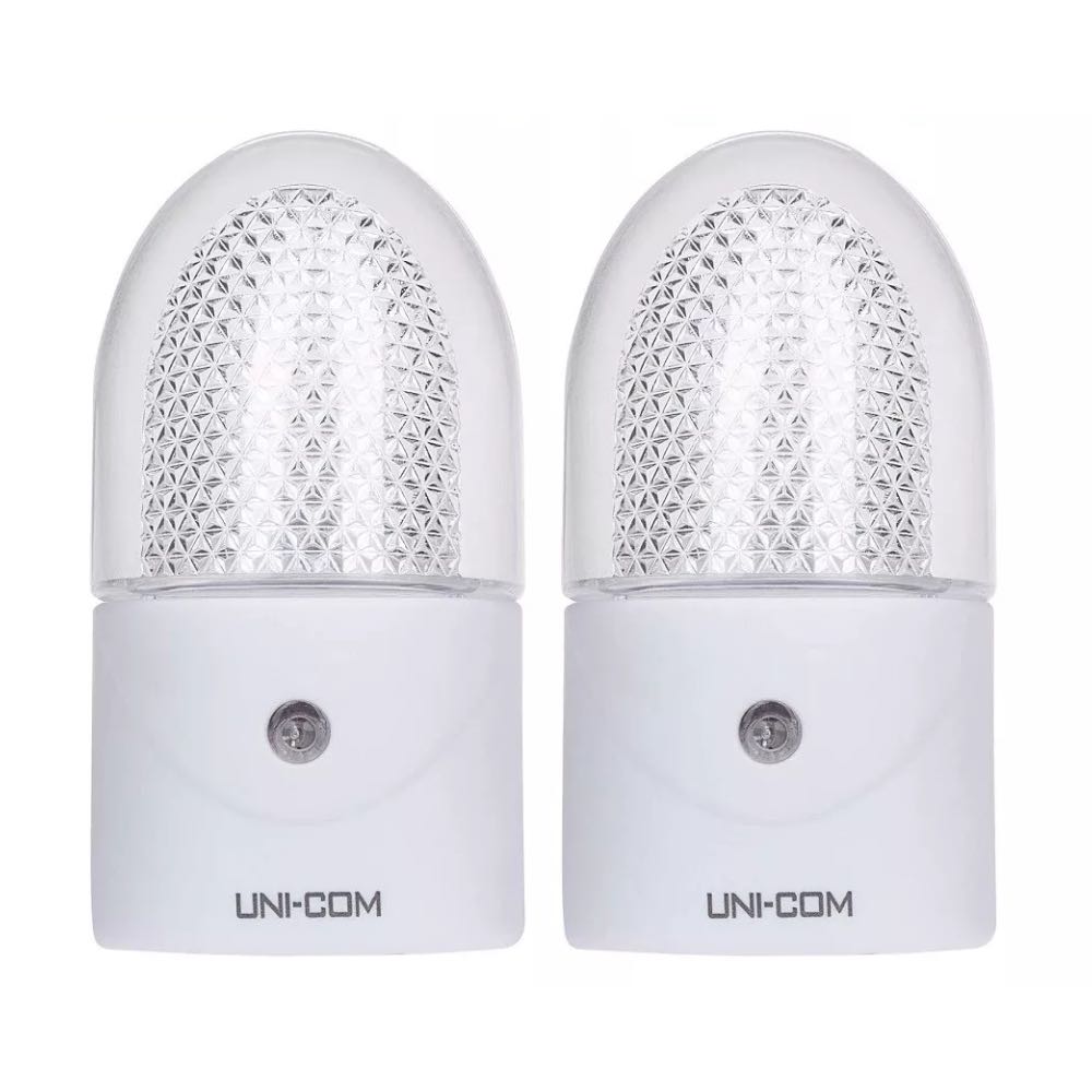 Twin Pack Plug-In LED Night Lights – Soft White Dusk to Dawn Sensor – Energy Efficient