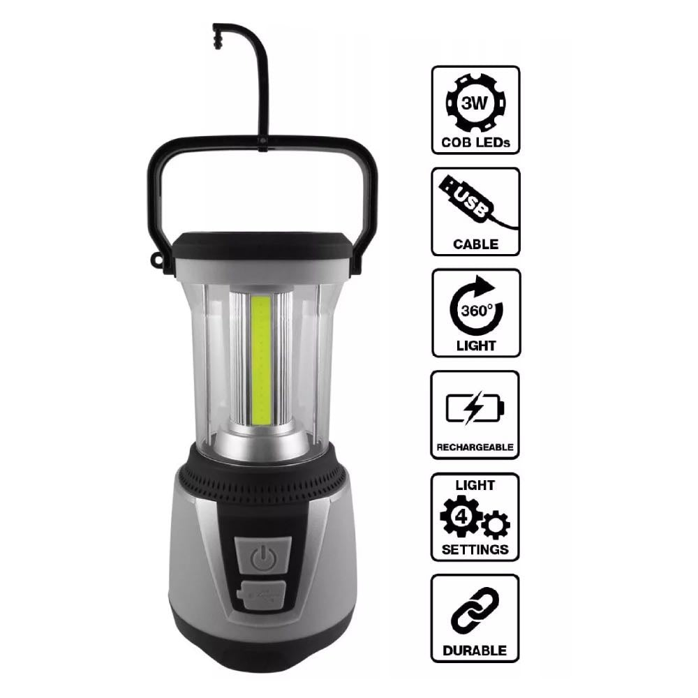 USB Rechargeable Camping Lantern with COB Lights