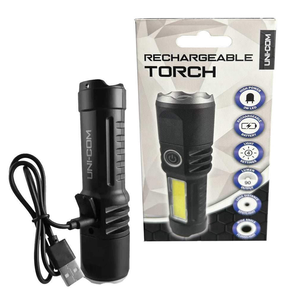 UNI-COM Rechargeable Torch with USB Cable