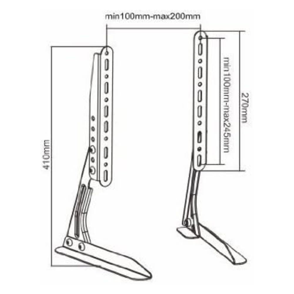 Universal Flat Panel TV VESA Mount Monitor Stand Measurements