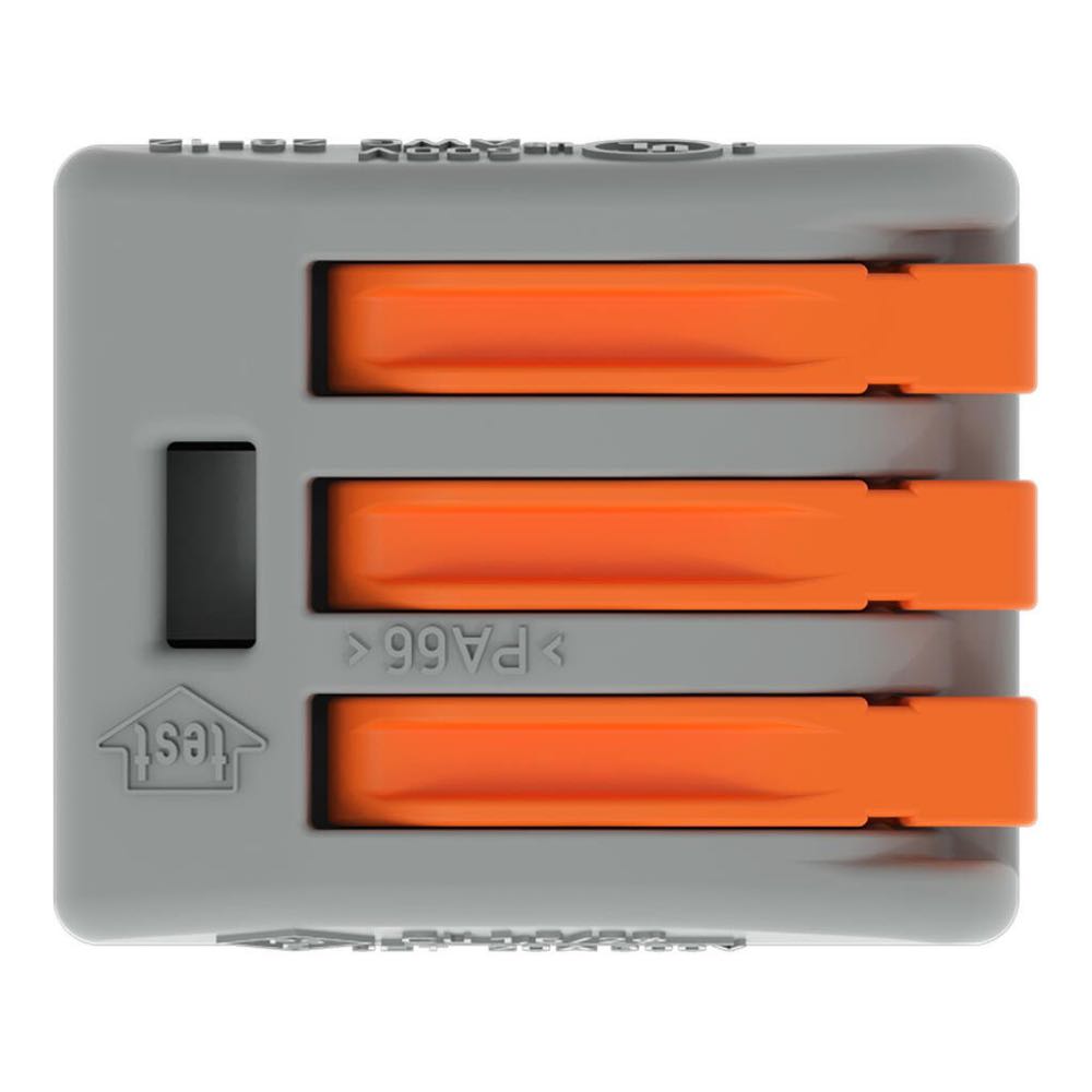 WAGO 222-413 3-Way Lever Wire Connector Grey – Multi Pack Options