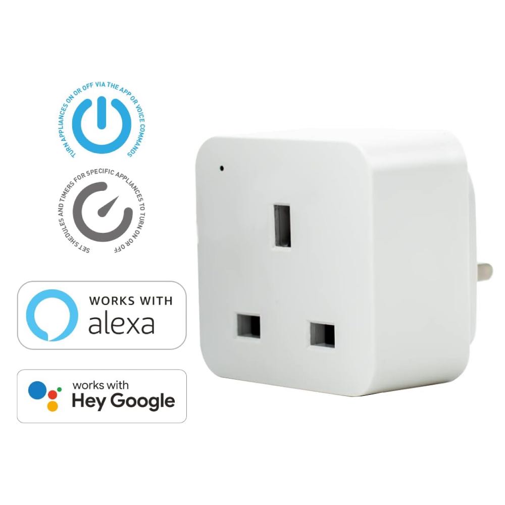 Wi-Fi Smart Plug Socket – Alexa & Google Home Compatible