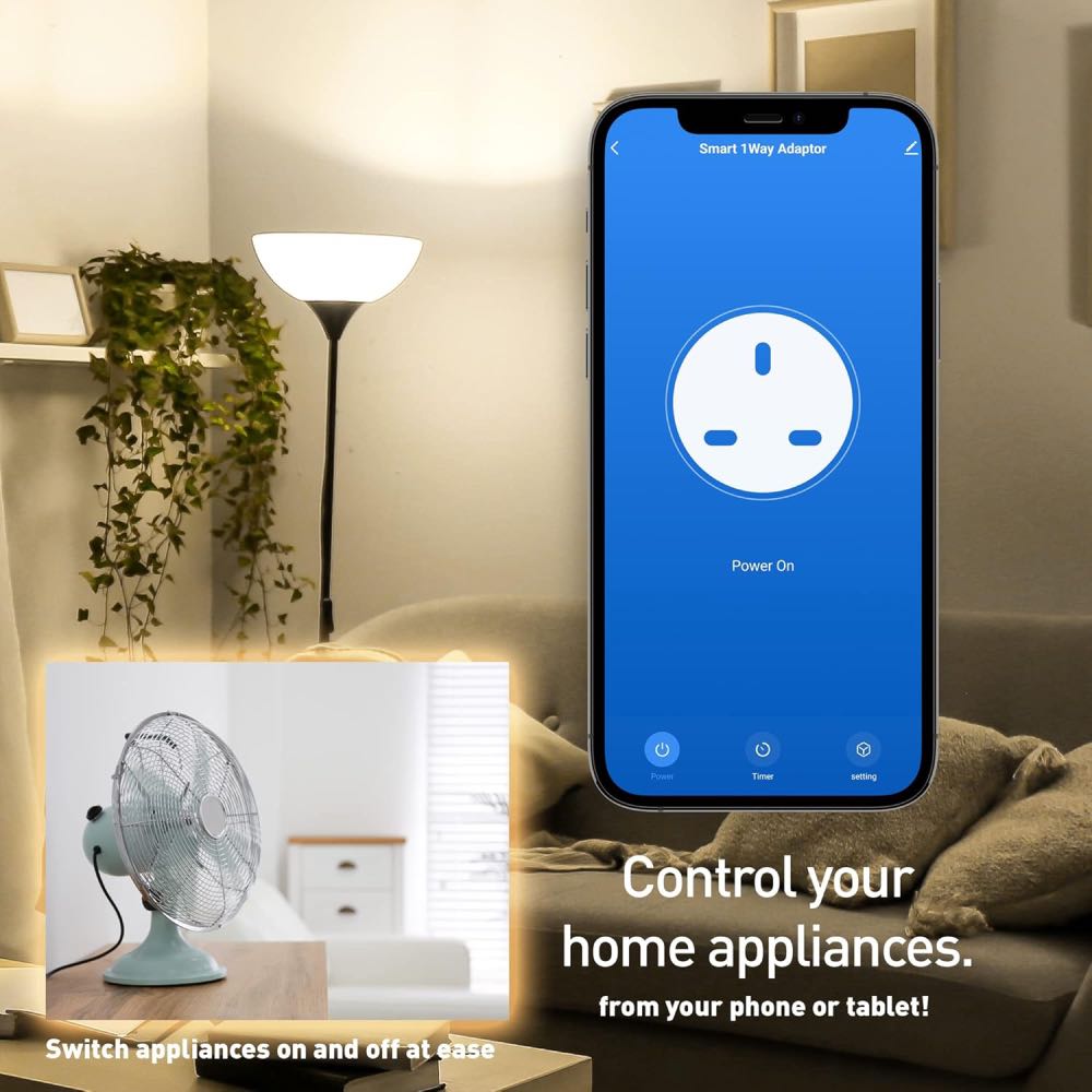 Wi-Fi Smart Plug Socket – Alexa & Google Home Compatible