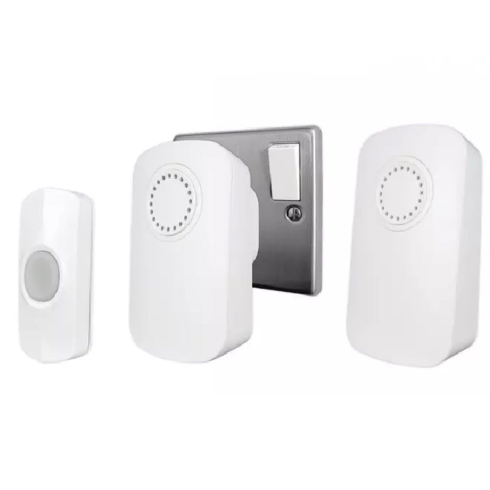 Wireless Portable & Plug-In Door Bell Set (Twin Pack)
