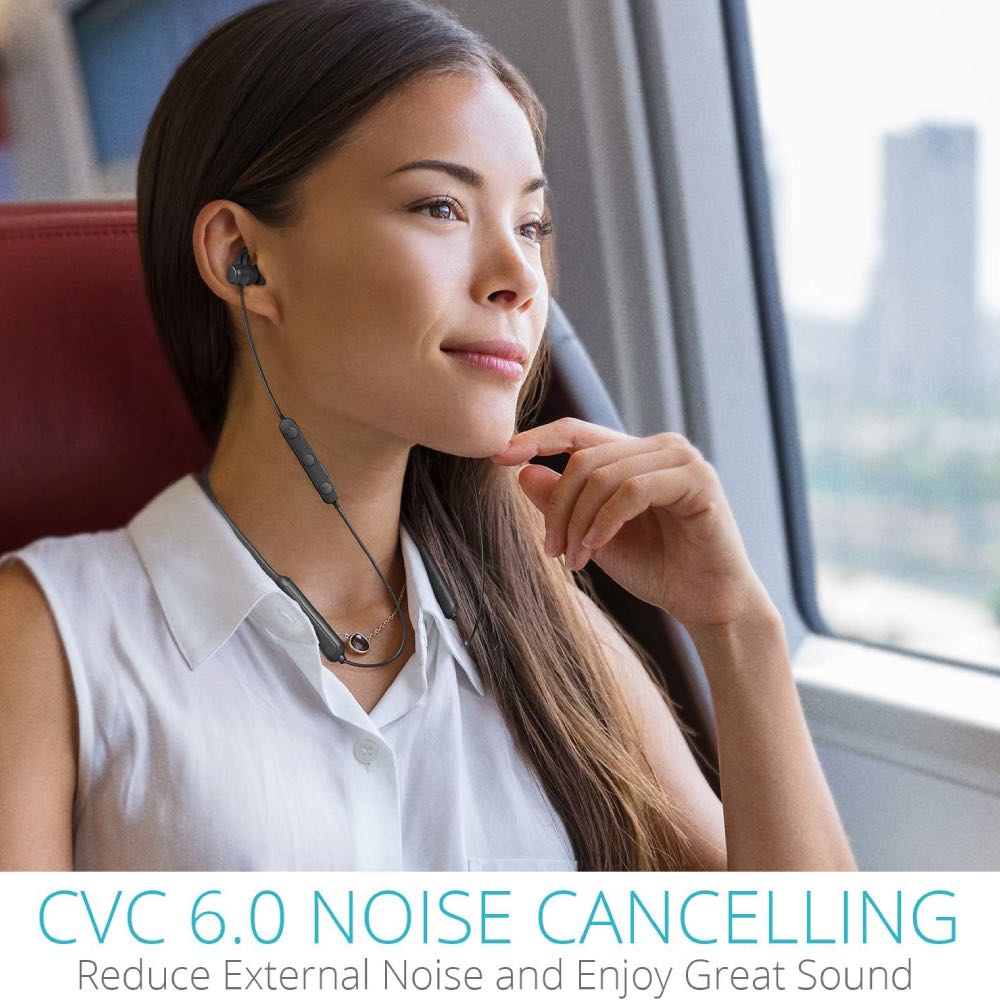 i-Star Bluetooth Neckband Noise Cancelling & Water-Resistant Earphones with Magnetic Buds