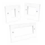 1-Gang / 2-Gang Modular AV Wall Plate Frame for 50 × 25mm Snap-In Modules