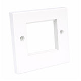 1-Gang / 2-Gang Modular AV Wall Plate Frame for 50 × 25mm Snap-In Modules