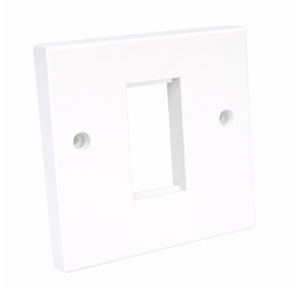 1-Gang / 2-Gang Modular AV Wall Plate Frame for 50 × 25mm Snap-In Modules