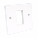 1-Gang / 2-Gang Modular AV Wall Plate Frame for 50 × 25mm Snap-In Modules