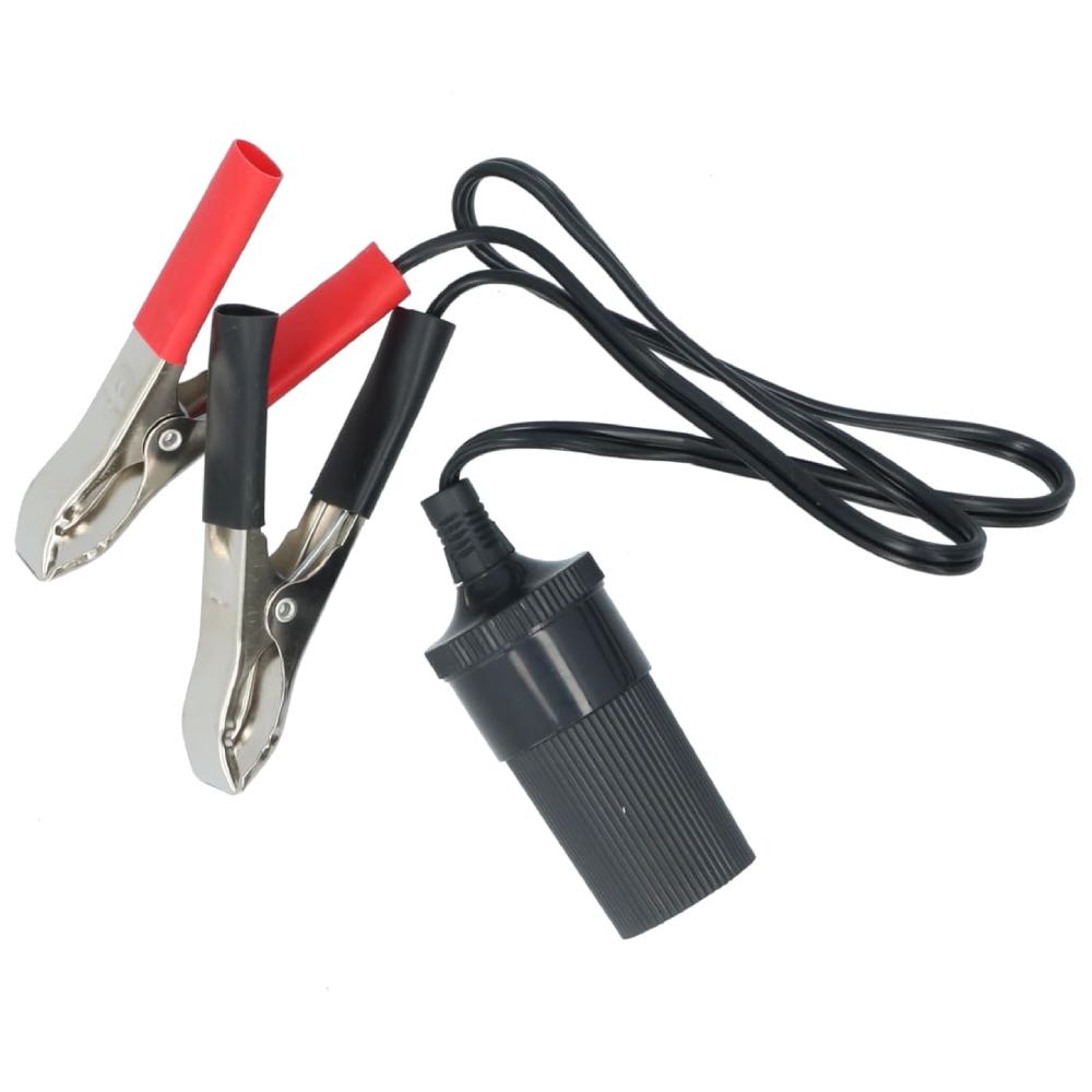 12V Car Battery Crocodile Clip to Cigar Lighter Socket Power Lead