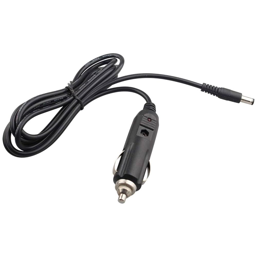 12V Car Cigar Plug to 2.1mm Straight DC Power Cable