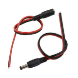 12V DC 2.1mm x 5.5mm Power Connector Lead – Male, Female or Set – 300mm
