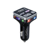 12V FM Bluetooth LED Car Transmitter with USB-A & USB-C Fast Charging