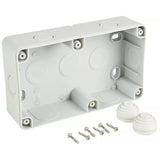 13A Outdoor Garden IP55 Weatherproof 2-Gang Double Unswitched Wall Socket