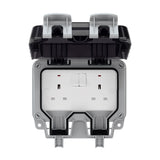 13A Outdoor IP66 Weatherproof Double Switched Wall Socket