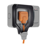 13A Outdoor IP66 Weatherproof Single Socket with External Switch