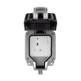 13A Outdoor IP66 Weatherproof Single Switched Socket with LED Indicator