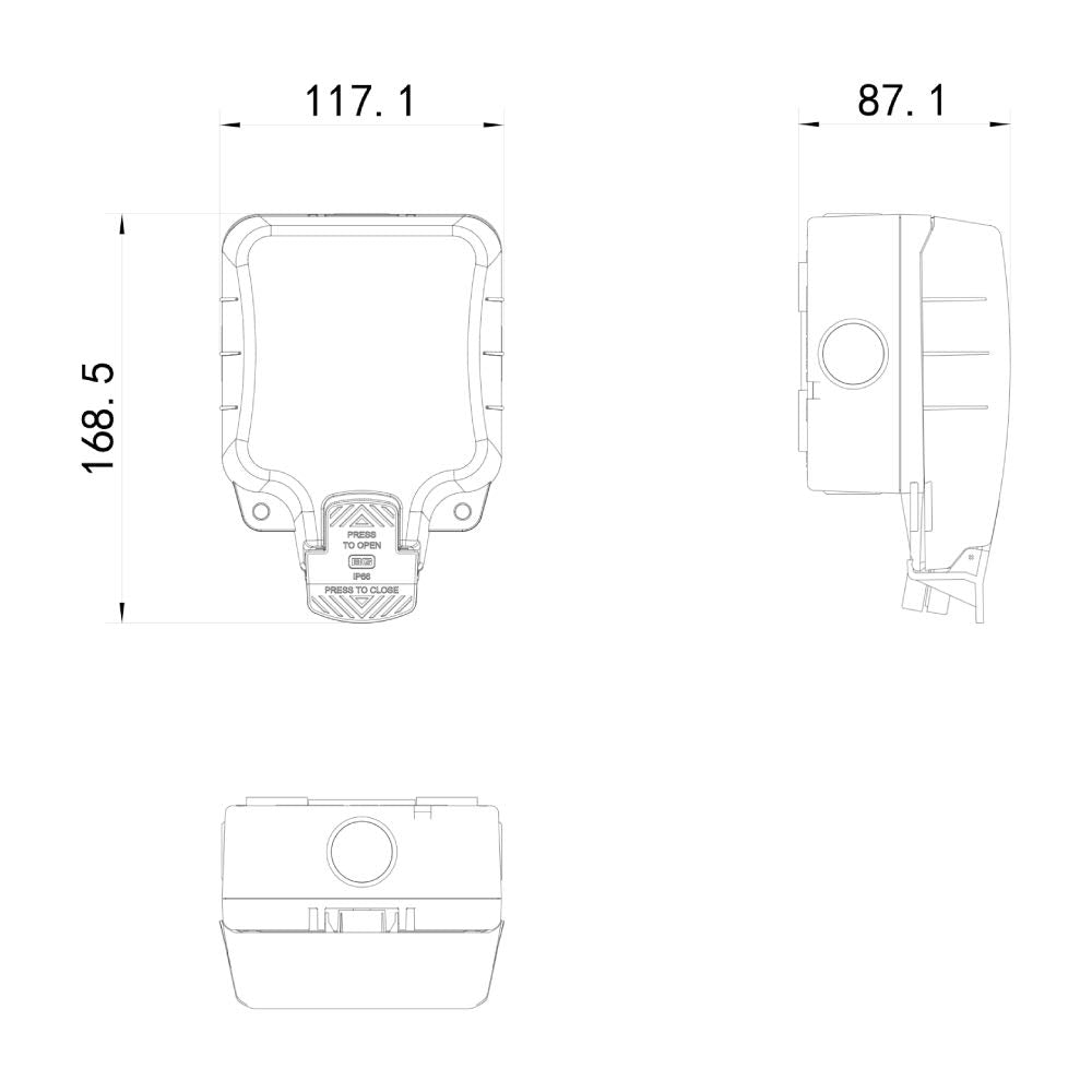 13A Outdoor IP66 Weatherproof Single Switched Socket with LED Indicator