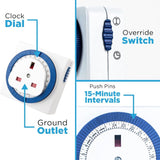 13A Plug-In 24 Hour Mechanical Segment Timer Switch (Multi-Pack Options)