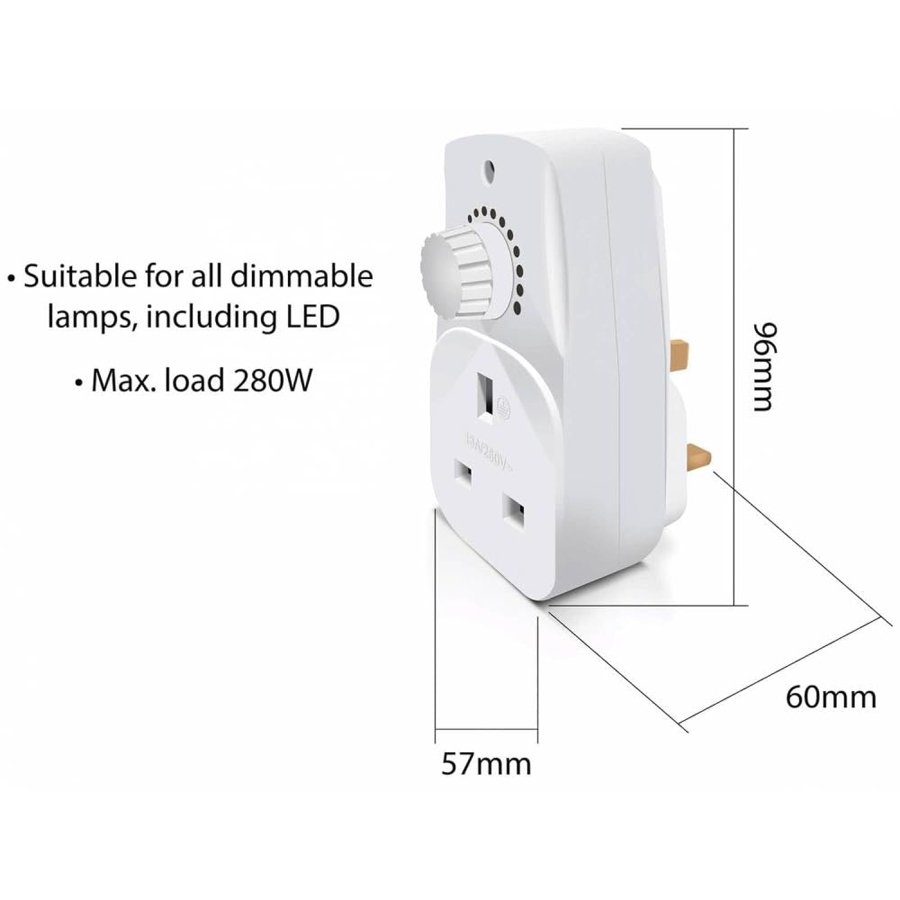 13A Plug-In Lamp Dimmer Switch Lighting Controller
