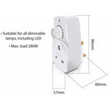 13A Plug-In Lamp Dimmer Switch Lighting Controller