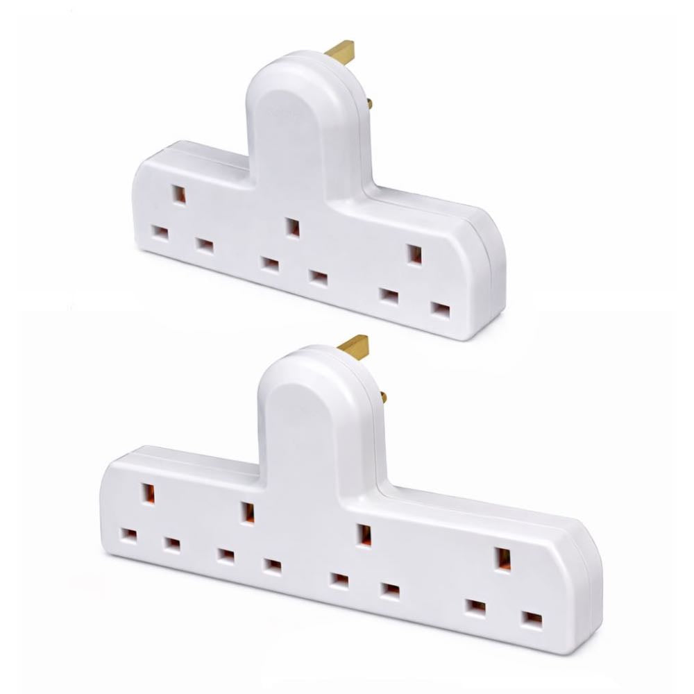 13A Plug-In Socket Extender – 3 Way / 4 Way Multi Socket Adapter