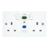 13A RCD Switched Socket Outlet with 30mA Protection (1-Gang / 2-Gang)