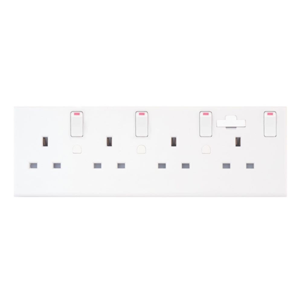 13A Single Socket to Double / Triple / Quad Switched Socket Converter