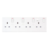 13A Single Socket to Double / Triple / Quad Switched Socket Converter