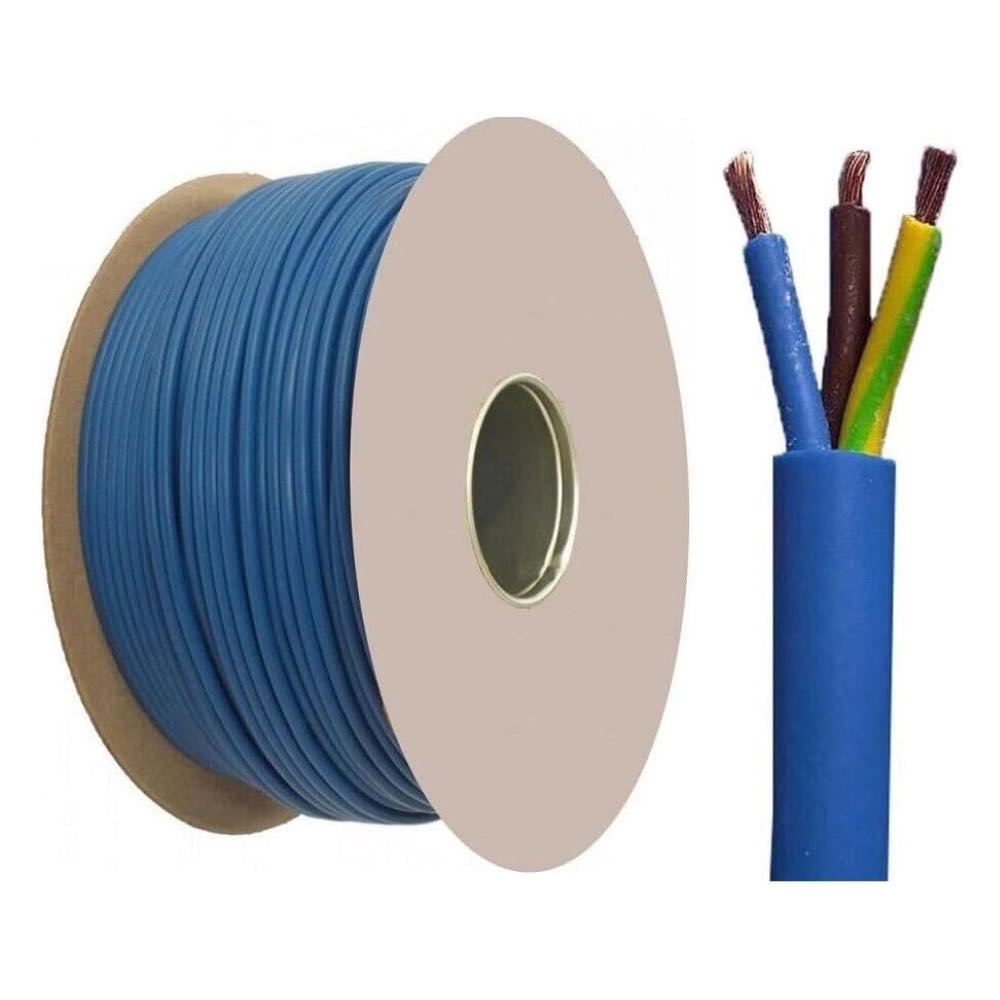 16A 240V 3-Core 1.5mm² Blue Arctic Flex Cable – Per Metre