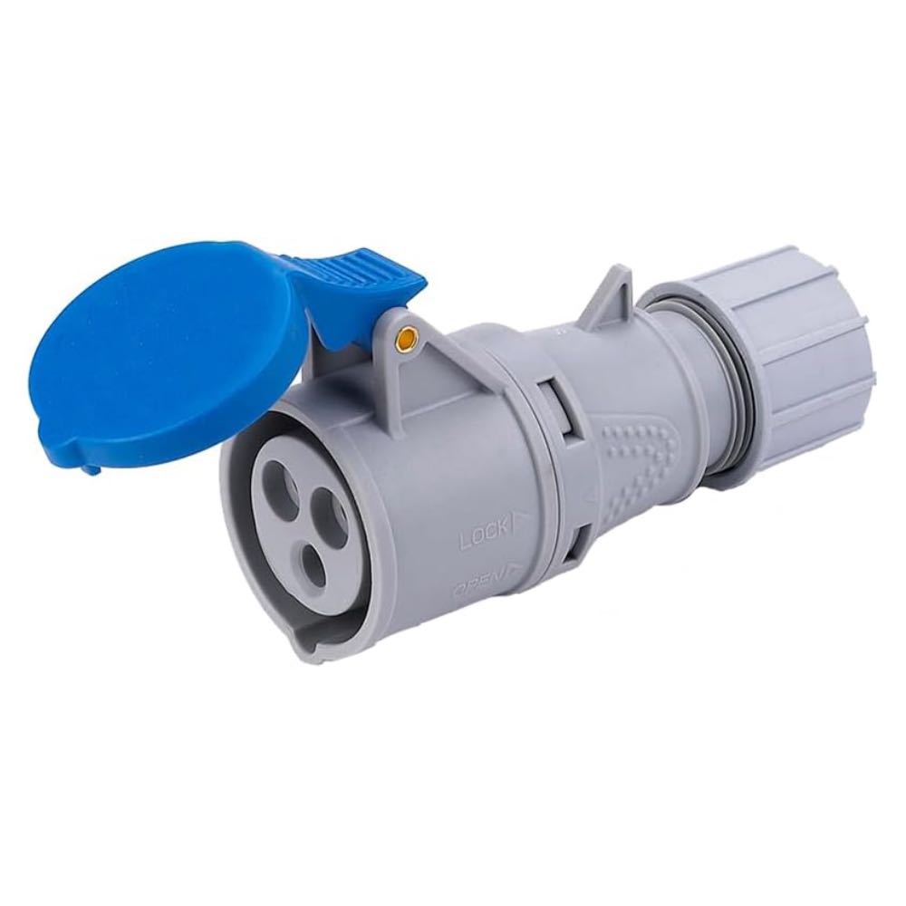 16A Socket in Blue for Caravan Hook Up Cable