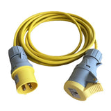 16A Plug to 16A Socket 110V Yellow Site Extension Cable – Various Lengths
