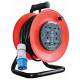 16A Plug to 4-Way 13A Sockets 240V Caravan Extension Reel – Various Lengths