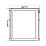 19" Rack Cabinet with Lockable Front Door – 12U – 450mm Depth
