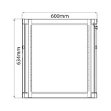 19" Rack Cabinet with Lockable Front Door – 12U – 600mm Depth