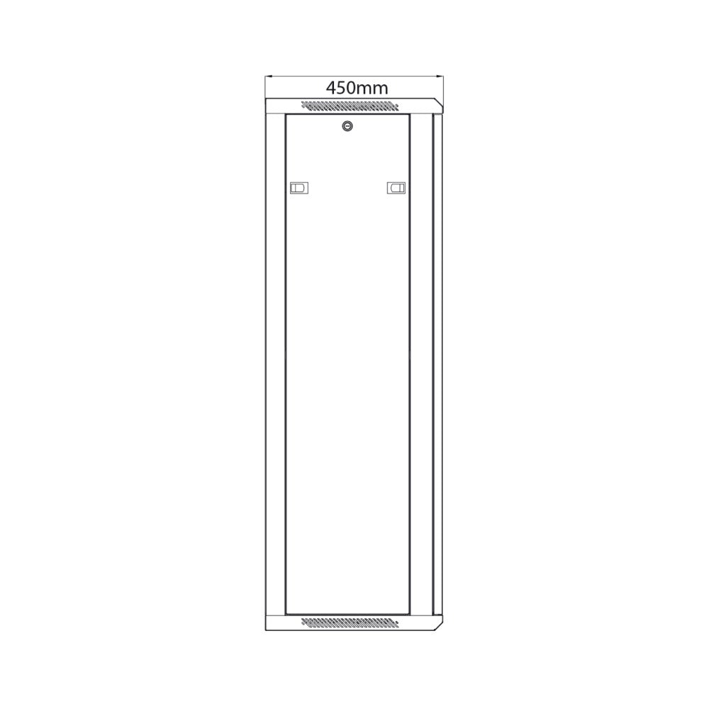 19" Rack Cabinet with Lockable Front Door – 28U – 450mm Depth