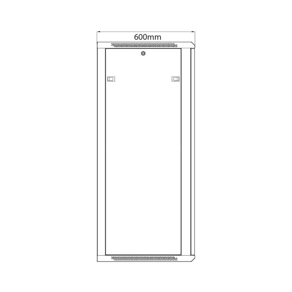 19" Rack Cabinet with Lockable Front Door – 28U – 600mm Depth