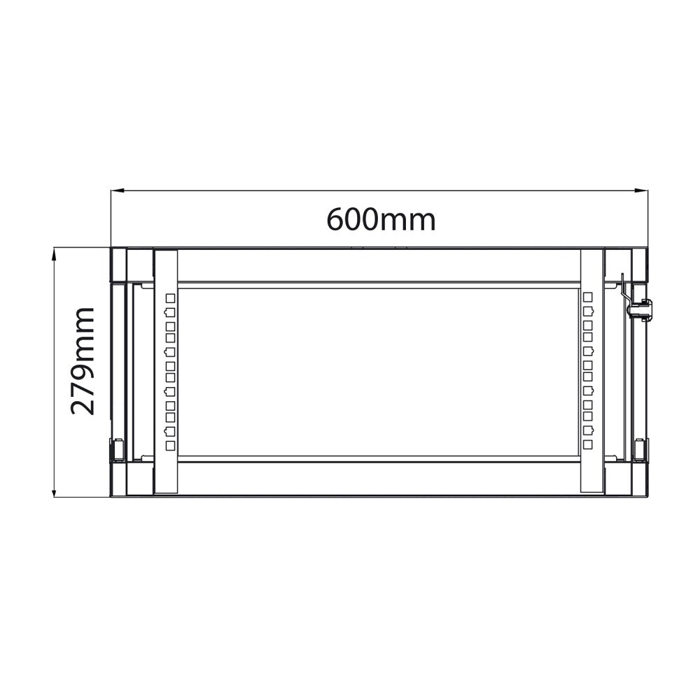 19" Rack Cabinet with Lockable Front Door – 4U – 450mm Depth