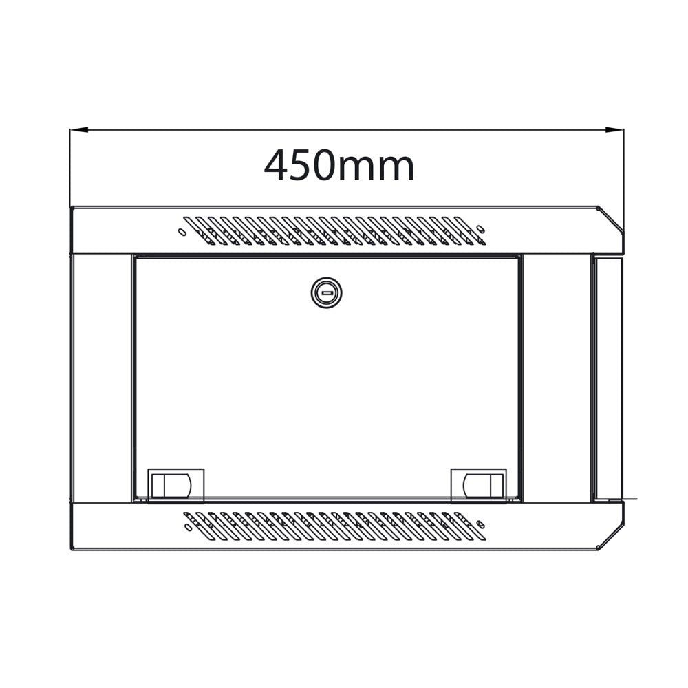 19" Rack Cabinet with Lockable Front Door – 4U – 450mm Depth