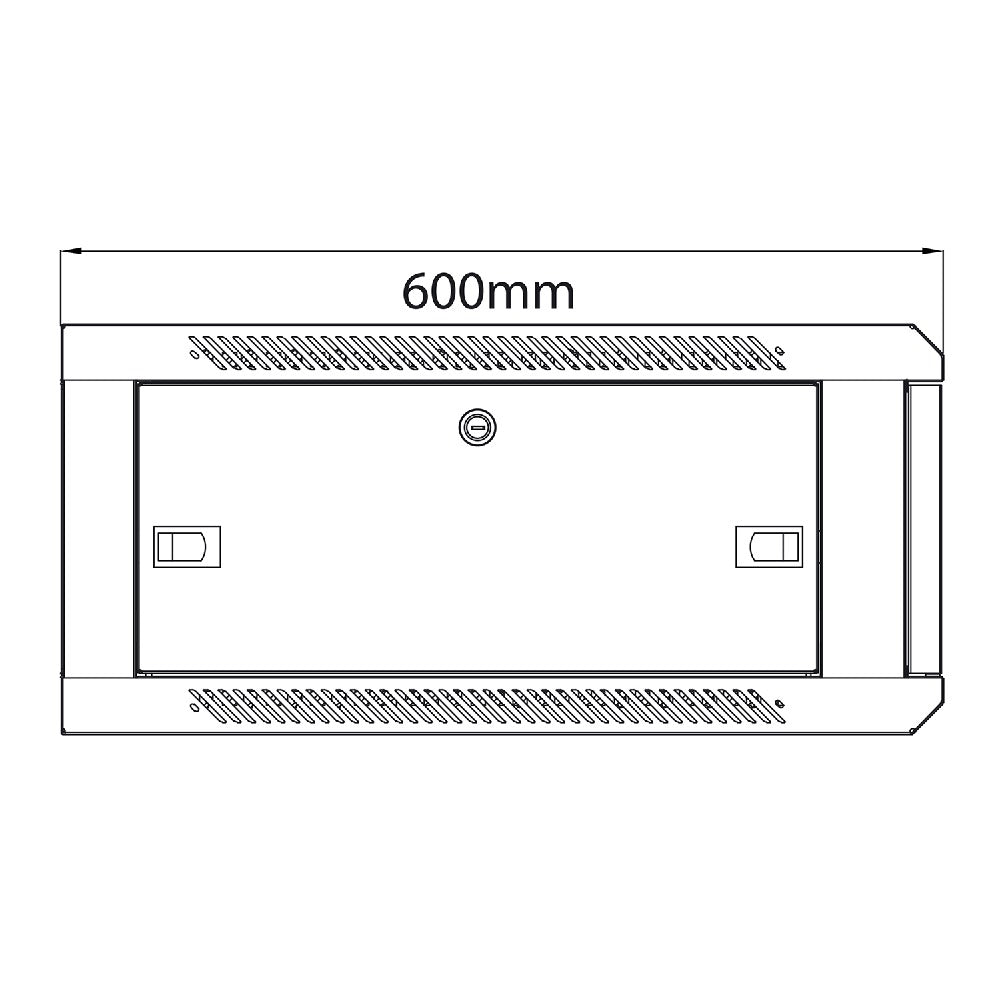 19" Rack Cabinet with Lockable Front Door – 4U – 600mm Depth