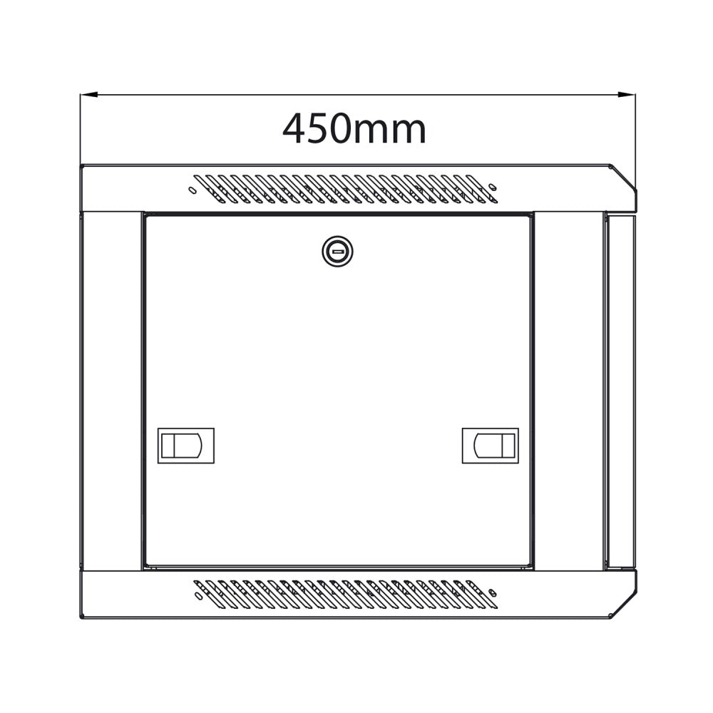 19" Rack Cabinet with Lockable Front Door – 6U – 450mm Depth