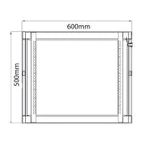 19" Rack Cabinet with Lockable Front Door – 9U – 450mm Depth