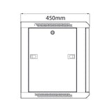 19" Rack Cabinet with Lockable Front Door – 9U – 450mm Depth