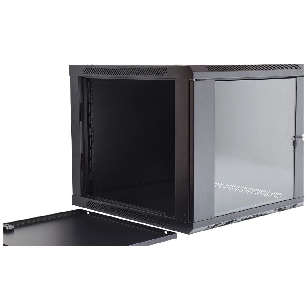 19" Rack Cabinet with Lockable Front Door – 9U – 600mm Depth