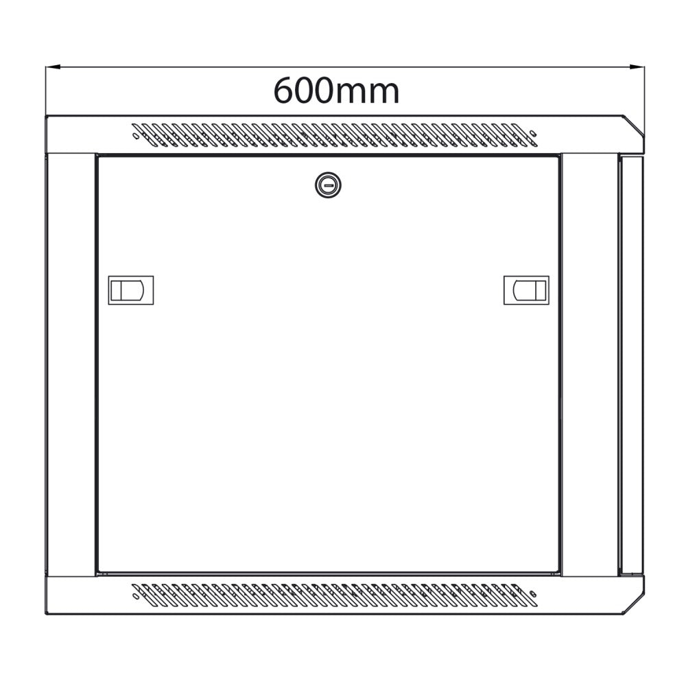19" Rack Cabinet with Lockable Front Door – 9U – 600mm Depth