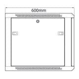 19" Rack Cabinet with Lockable Front Door – 9U – 600mm Depth