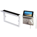 2-Gang Socket Charging Shelf for Double 13A Wall Outlet Mobile Phone Holder